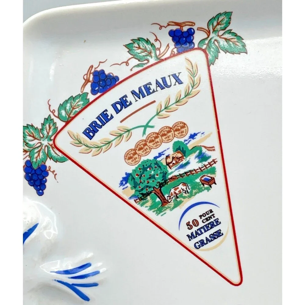 Vintage Revol Porcelain Fromages De France Cheese Platter Tray White 16